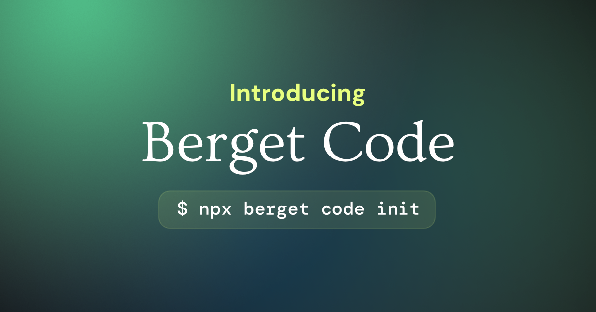 Berget Code – AI coding assistant